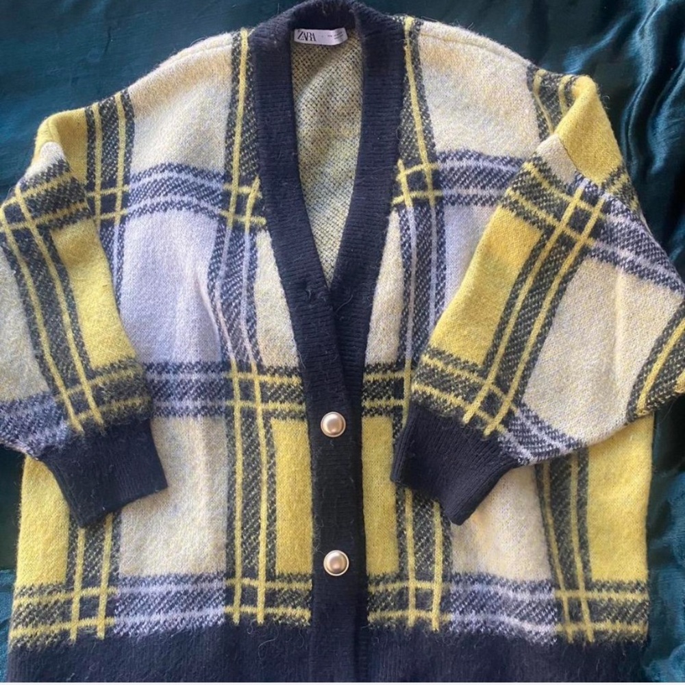 Zara Plaid Cardigan